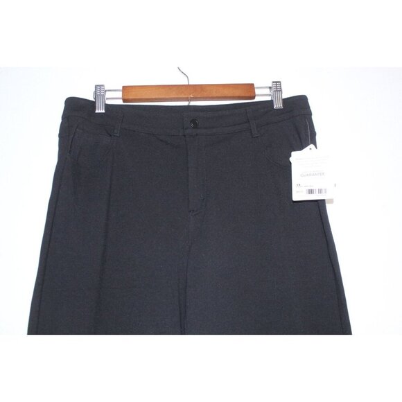 Athleta Ponte Classic Pants Women's 14 Black Casual Ankle Pockets Relaxed Fit - Picture 2 of 16